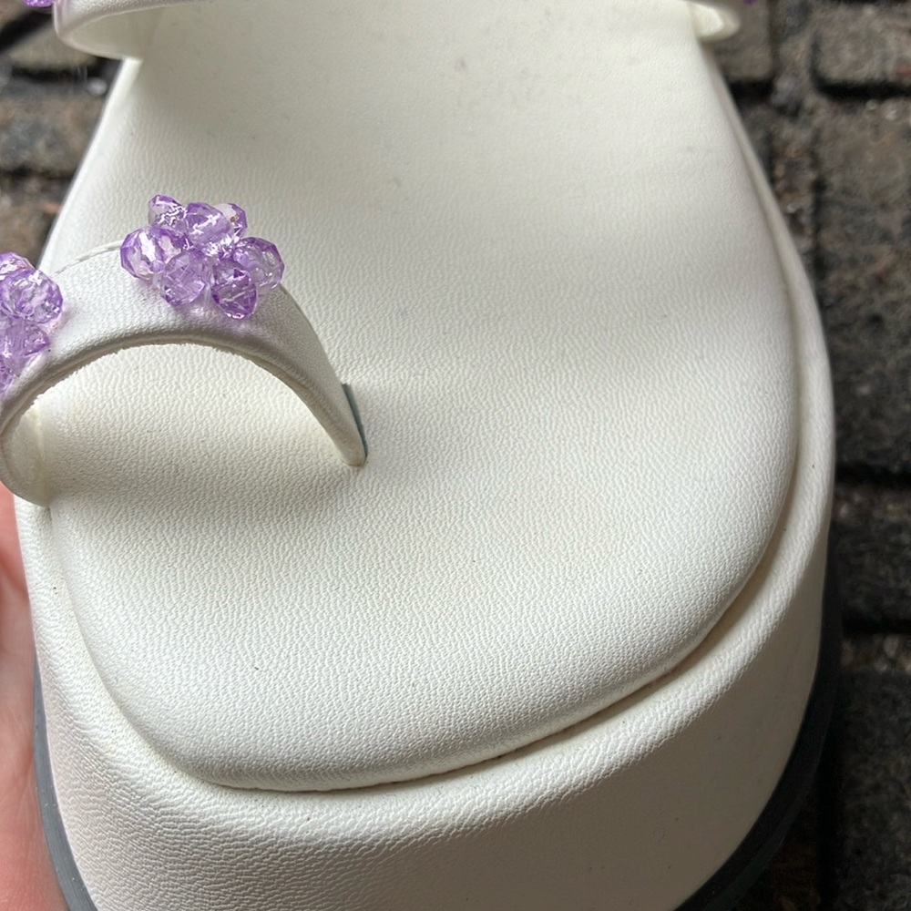dELiA*s White and Purple Women's Platform Sandals DollsKill 7 - Picture 6 of 10